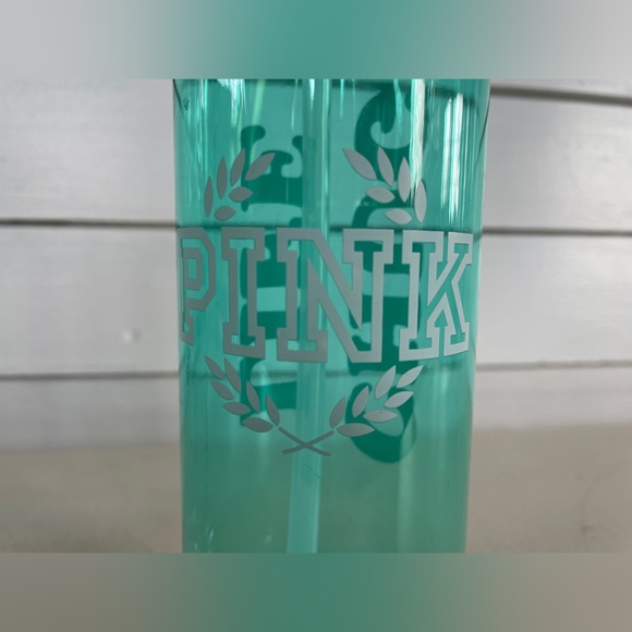 Teal PINK by Victoria Secret Water Bottle with Reusable Straw - Picture 3 of 9